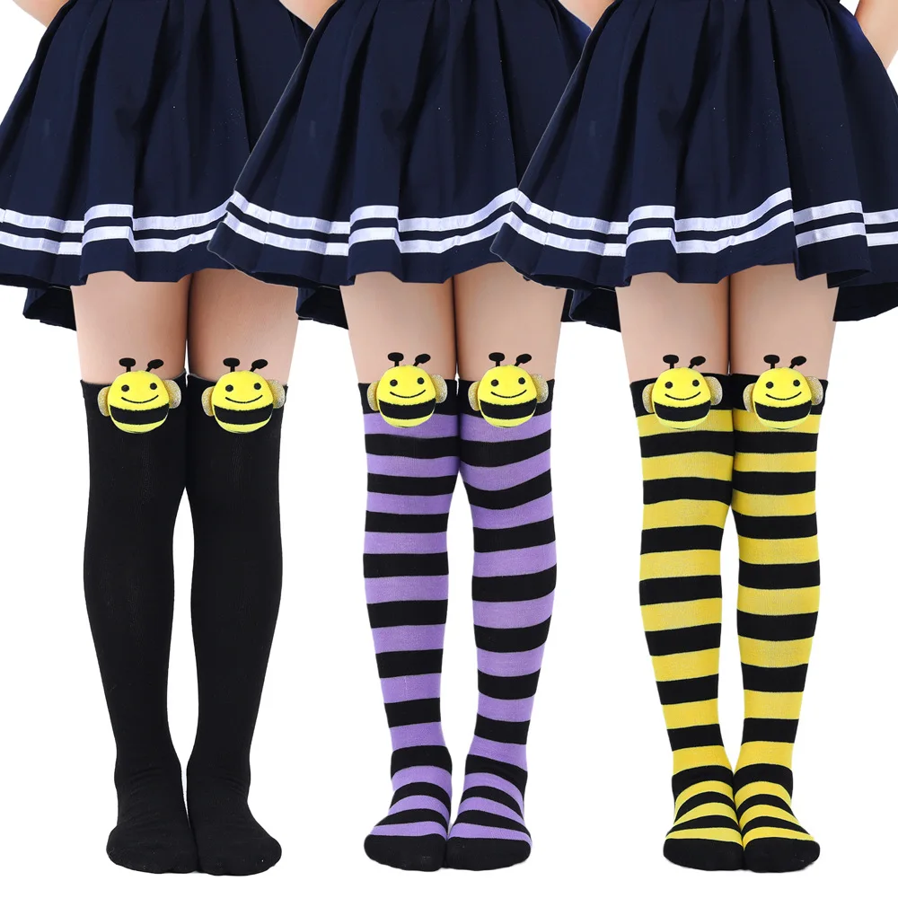 

New product: Little Bee Socks, Halloween Socks, Children's Long Socks, Cute Cartoon Character Socks from Europe and America