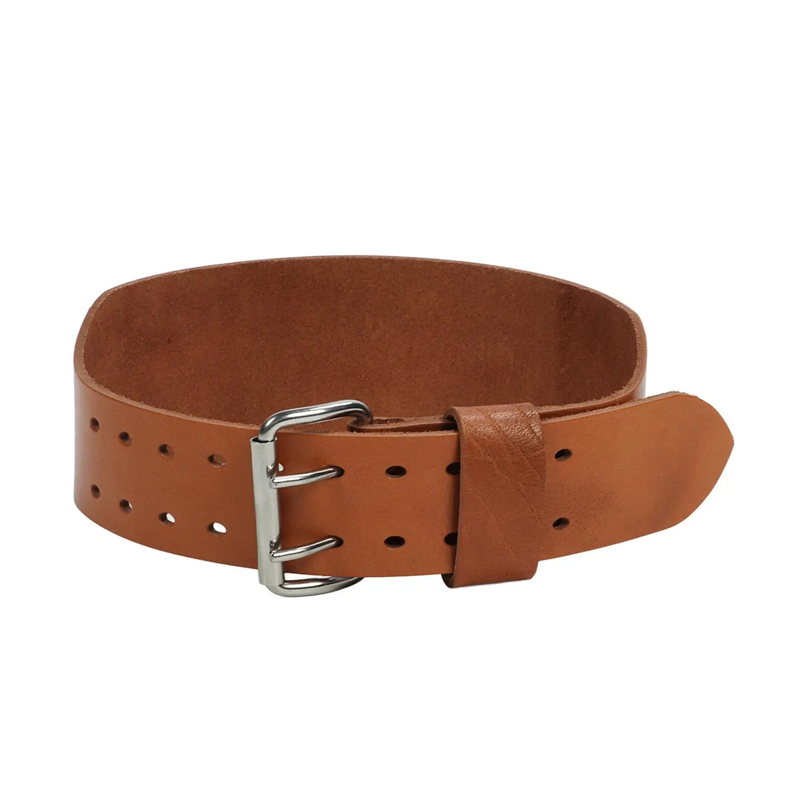 

Powerlifting Multi Hole Leather Weightlifting Belt for strength Training Stabilizes Spine Durable Stitching