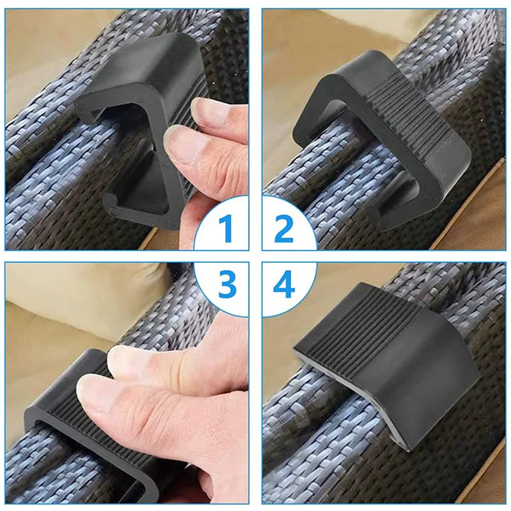 

Rattan Furniture Clips Wicker Chair Fastener Sectional Sofa Premium Plastic Heat Resistance Outdoor Garden Alignment Clamps