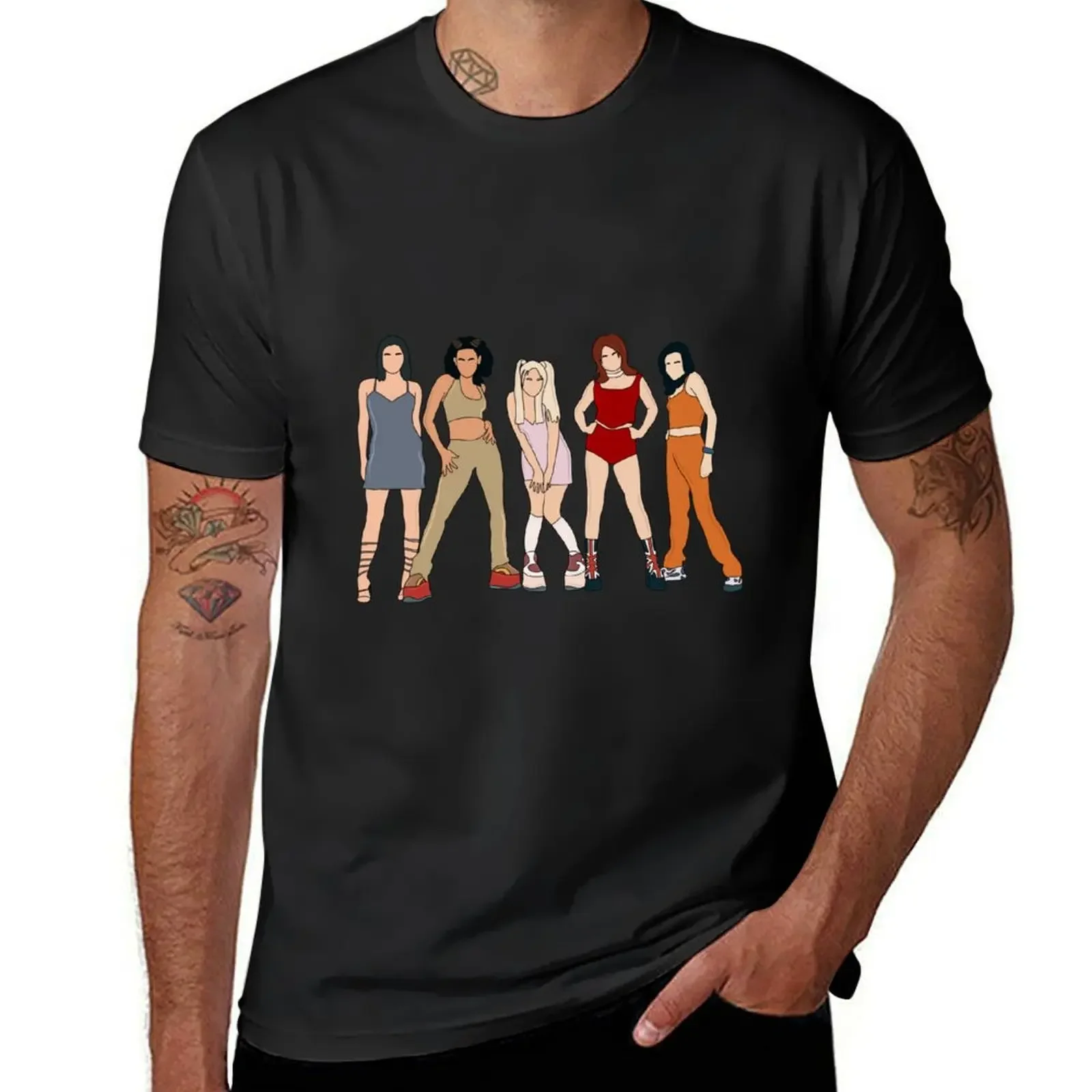 Spice Girls T-Shirt rapper graphic tees vintage mens t shirts