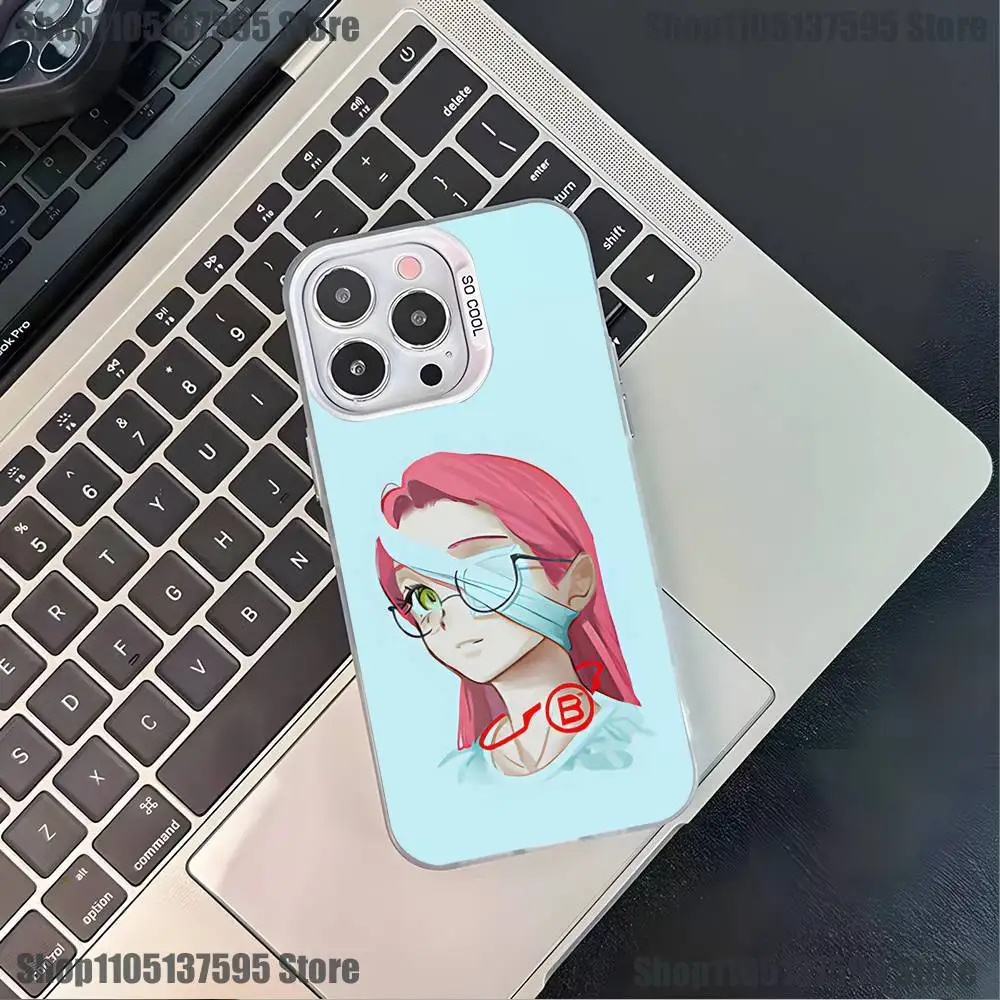 Funda de teléfono A-Aliens Stage Suas y Mizis para iPhone 17,16,15,14,13,12,11,Pro,XS,Max,Plus,Mini,SE4,E, funda blanca mate a prueba de golpes