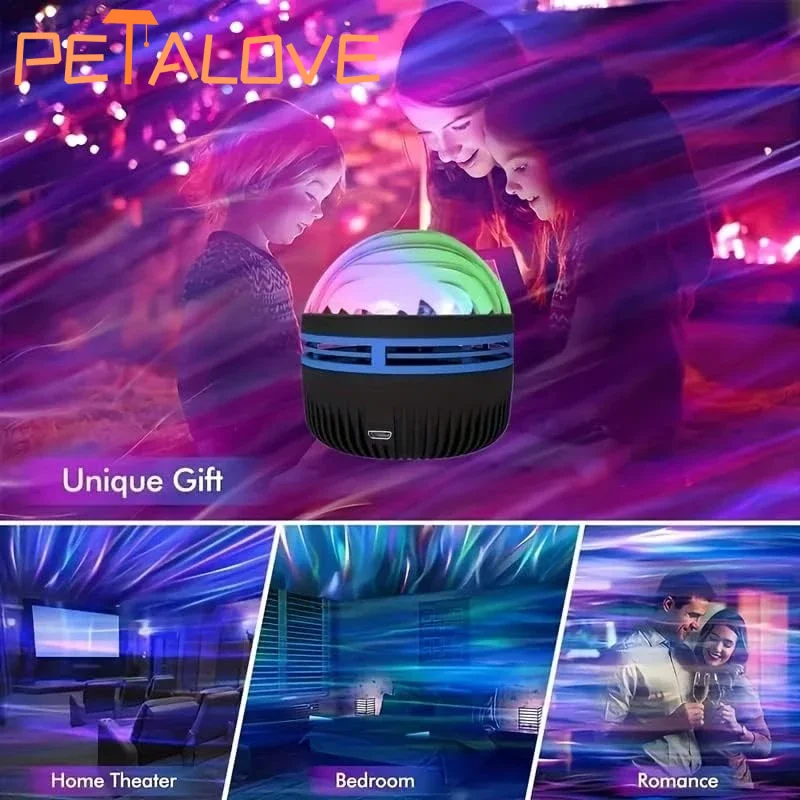 LED Galaxy Projector Light Colorful Galaxy Sky Projector Bedroom Night Light Kids Room Decoration Christmas Party Home Decor