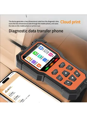 V521 자동차 OBD2 스캐너 진단 도구 코드 리더, 자동차 전압 테스터 엔진 결함 코드 스캐너 충전 테스터 진단 도구
