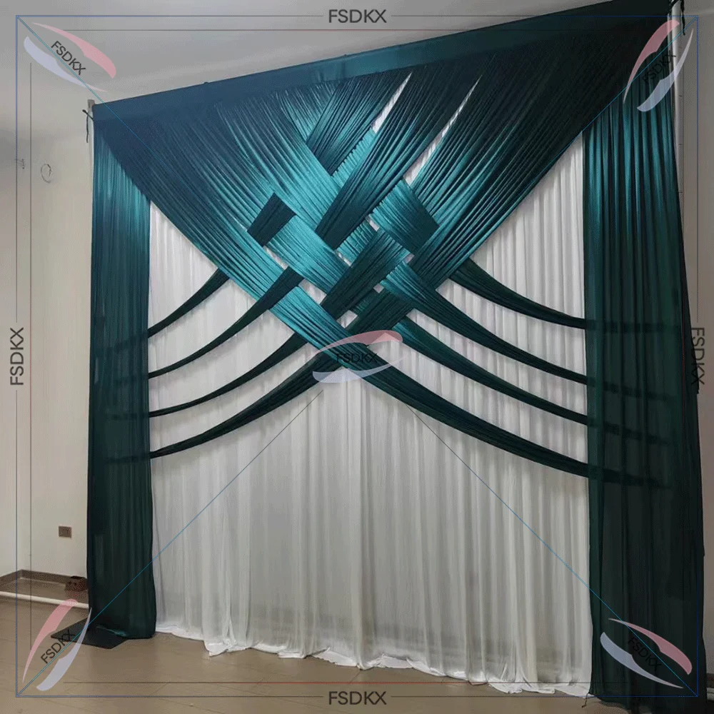 Chiffon retardant fabric ceiling drapes wedding decoration backdrop drapes for wedding decoration chiffon backdrop curtain