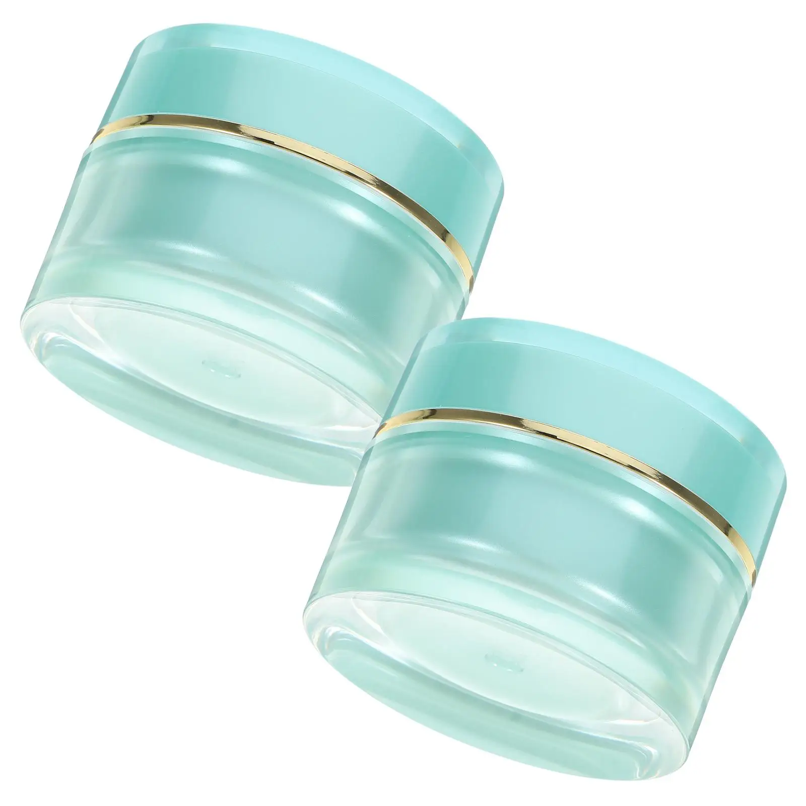 

2 Pcs Acrylic Cream Jar Toiletry Empty Bottles Portable Makeup Travel Size