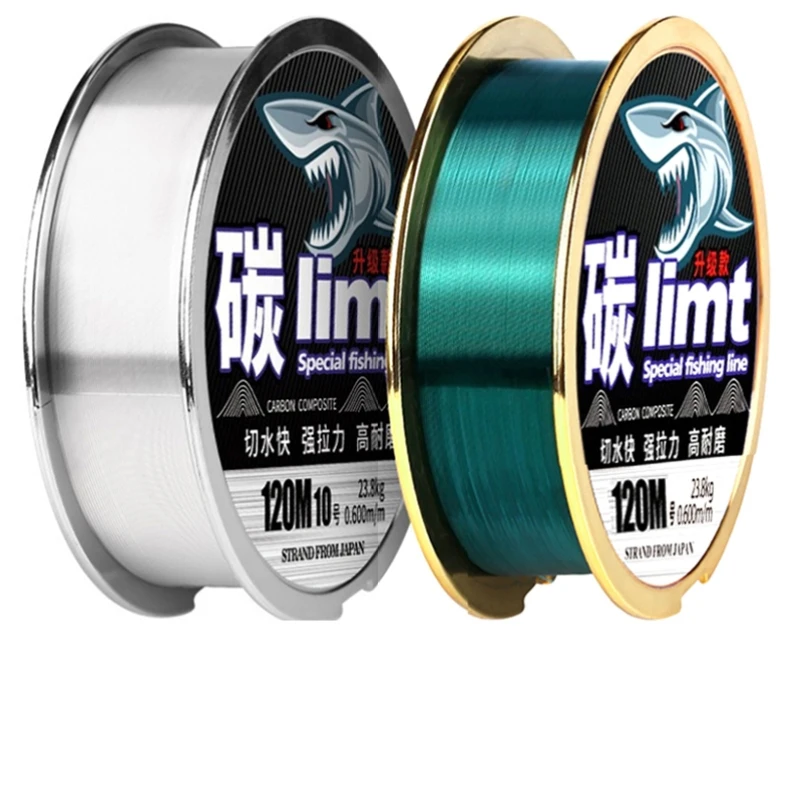 120M Fishing Line Nylon Leader Line Super Strong Multifilament Front Wire Line Fluorocarbon Fishing Line Fly Angeln Thread Pesca