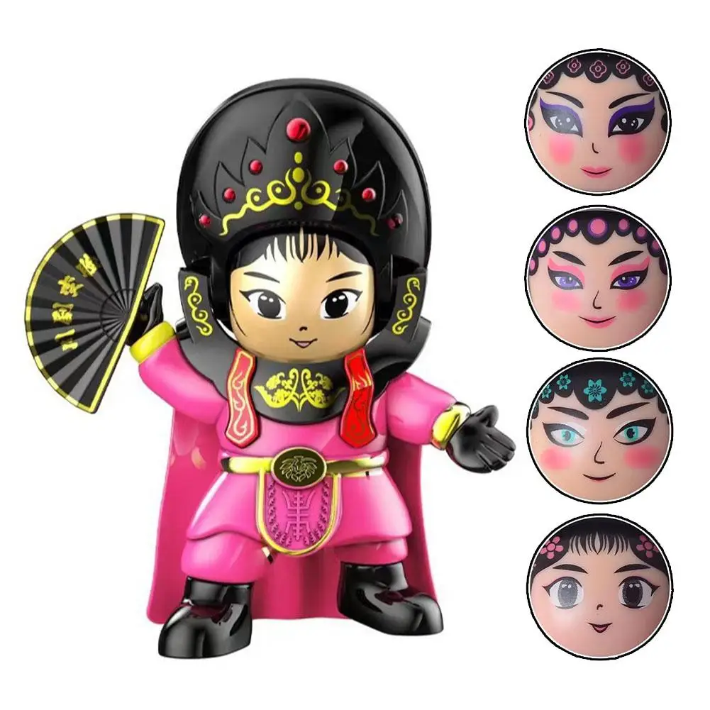 Creative Sichuan Opera Face Changing Doll China Chinese Fortune Faces Change in One Second Makeup Crafts Ornament New Year Gifts