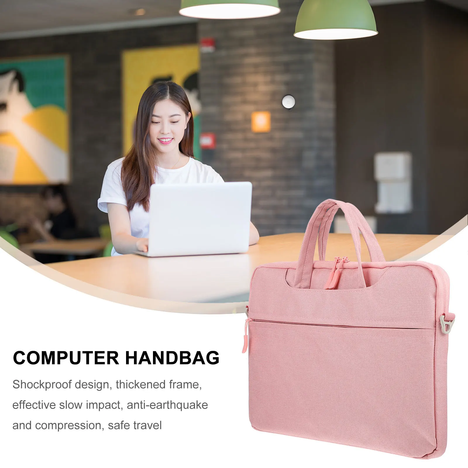 1 قطعة حقيبة كمبيوتر لوحي مقاوم للماء خفيفة الوزن حقيبة كمبيوتر محمول مقاومة للصدمات إطار سميك للسفر الأعمال حقيبة يد الكمبيوتر عبر الجسم