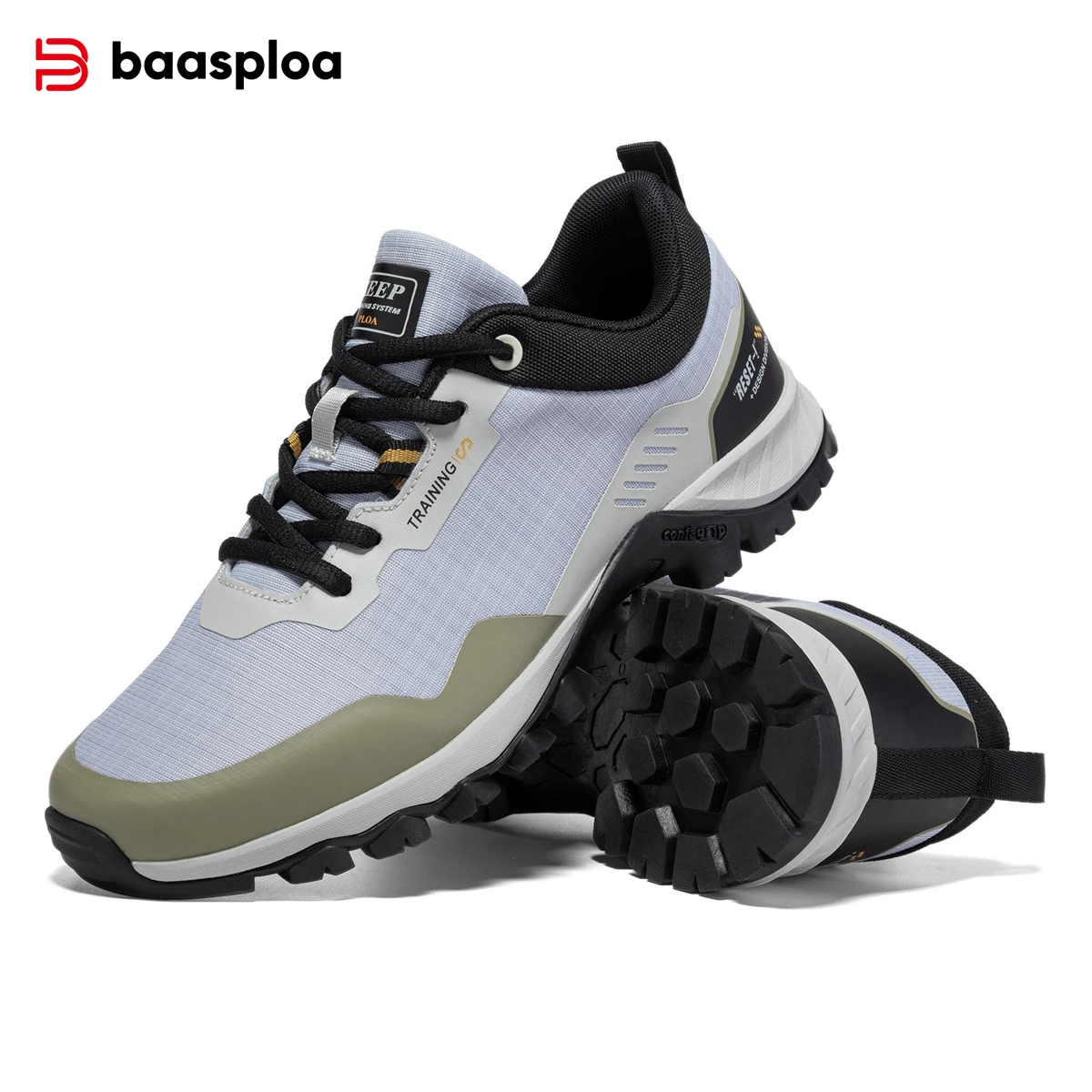 

Мужские уличные кроссовки Baasploa, новые устойчивые к износу нескользящие походные ботинки, мужские повседневные легкие водонепроницаемые ботинки на шнуровке