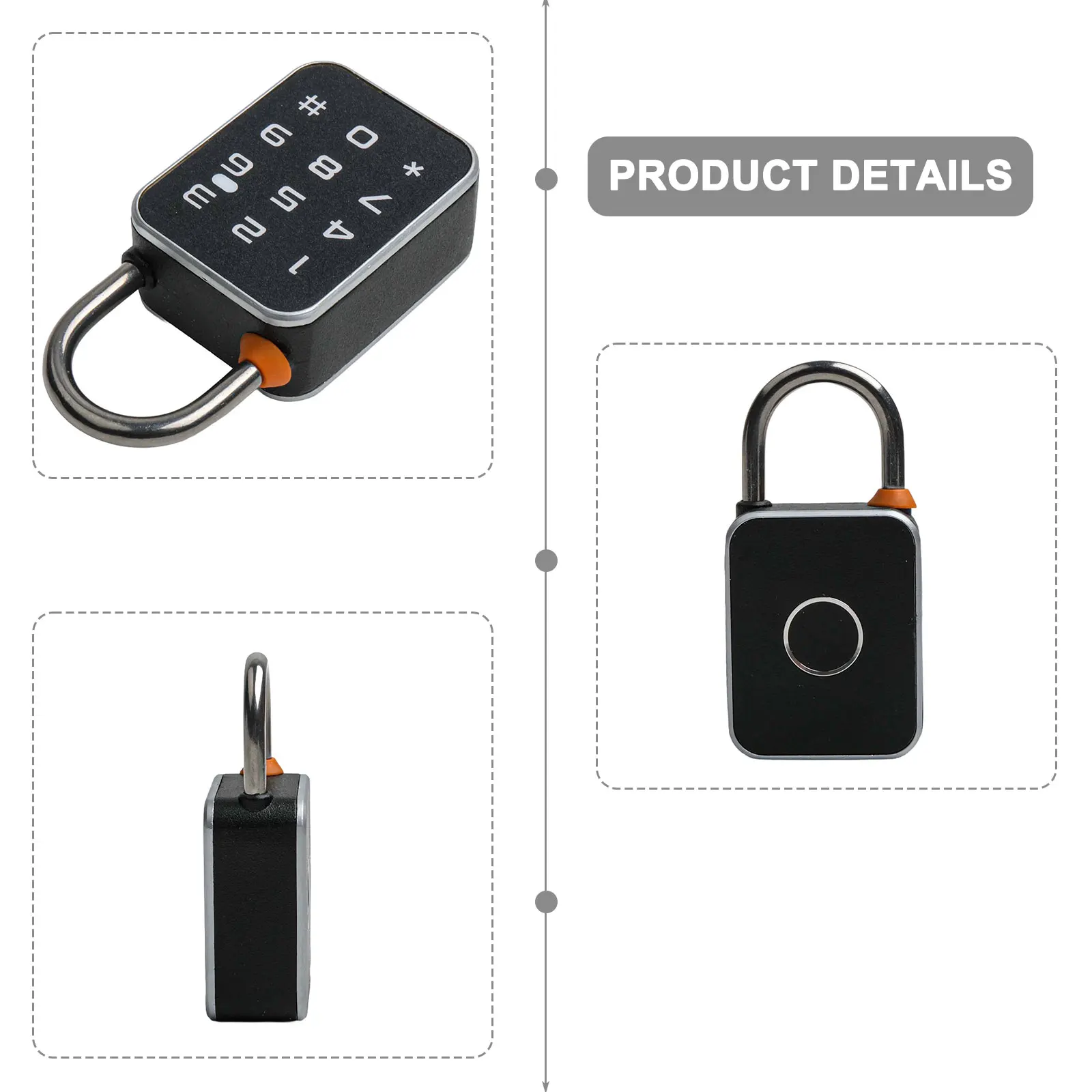 Advanced IP65 Waterproof Smart Padlock With Keyless Biometric Fingerprint And Biometric Fingerprint Unlock