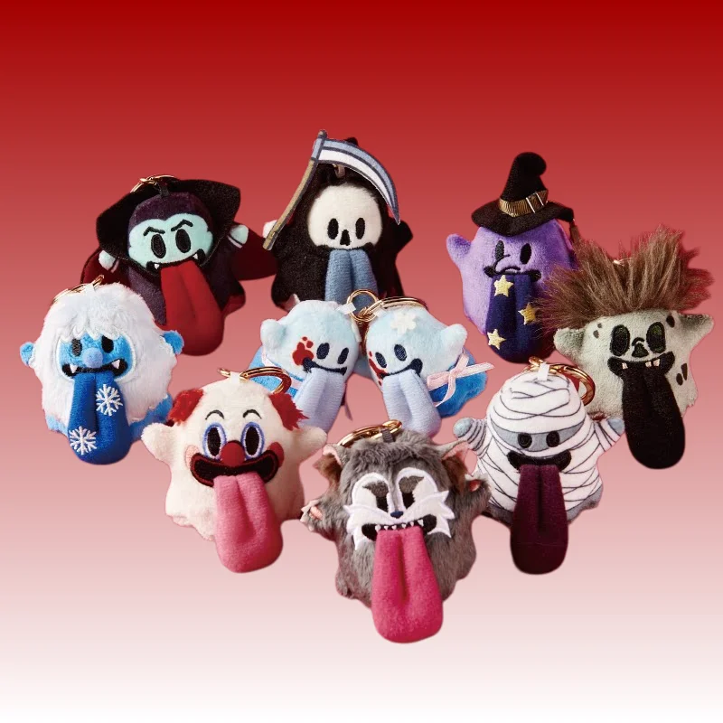 2026 New Graf Kawaii Monster Plush Keychain Mini Horror Ghost Werewolf Pendant Perfect Bag Decoration Birthday Gift For Fans