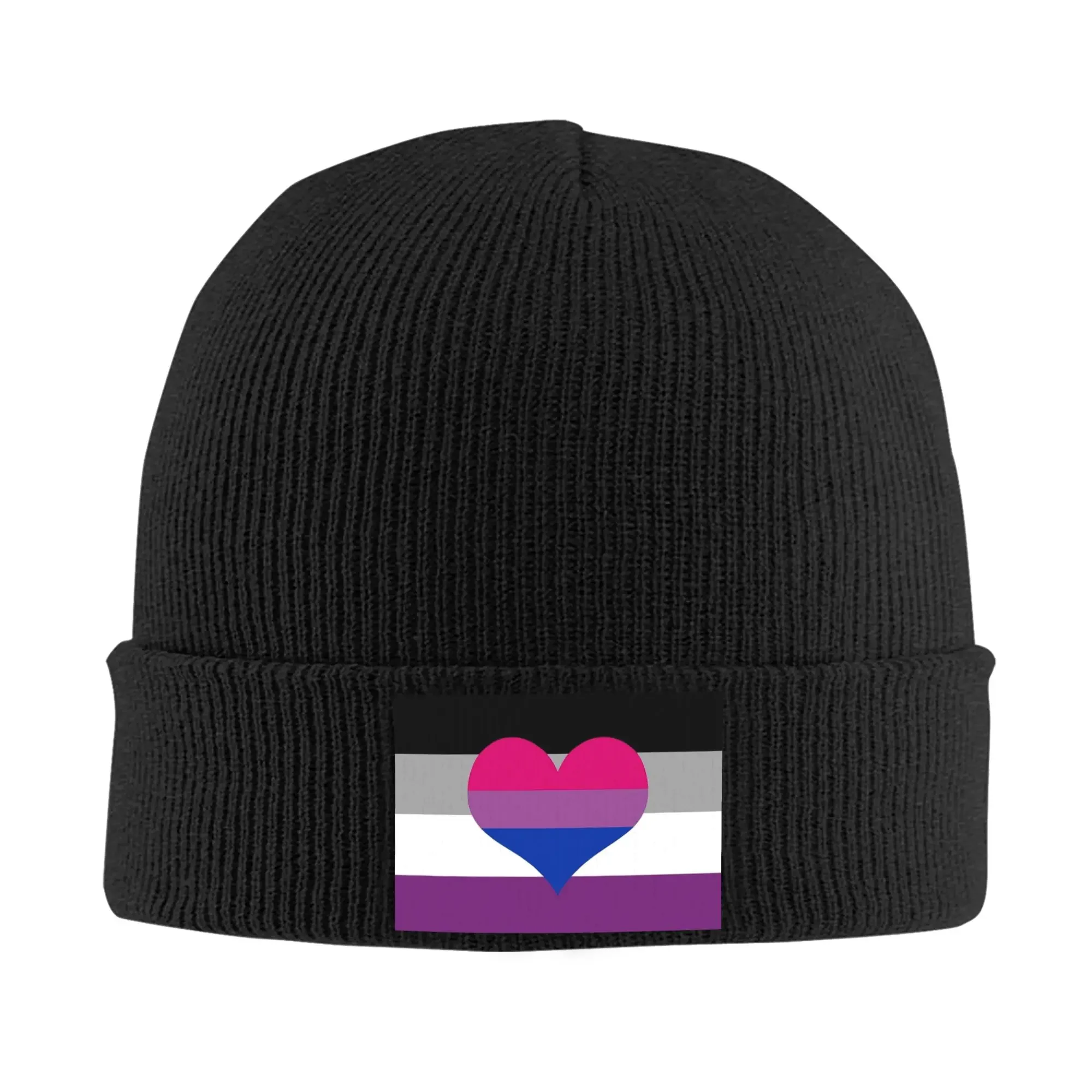 

Asexual Biromantic Pride Flag, теплая вязаная шапка, зимняя вязаная шапка с капюшоном, шапочки Skullies, шапки в стиле хип-хоп для унисекс