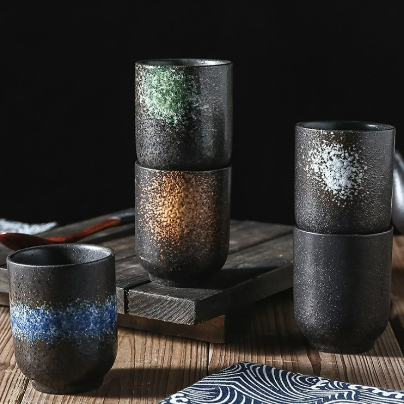 

Japanese Style Ceramic Water Mugs Vintage Single Pottery Kung Fu Tea Cups Drinkware Coffee Cups Wine Mug Small Water Mugs New