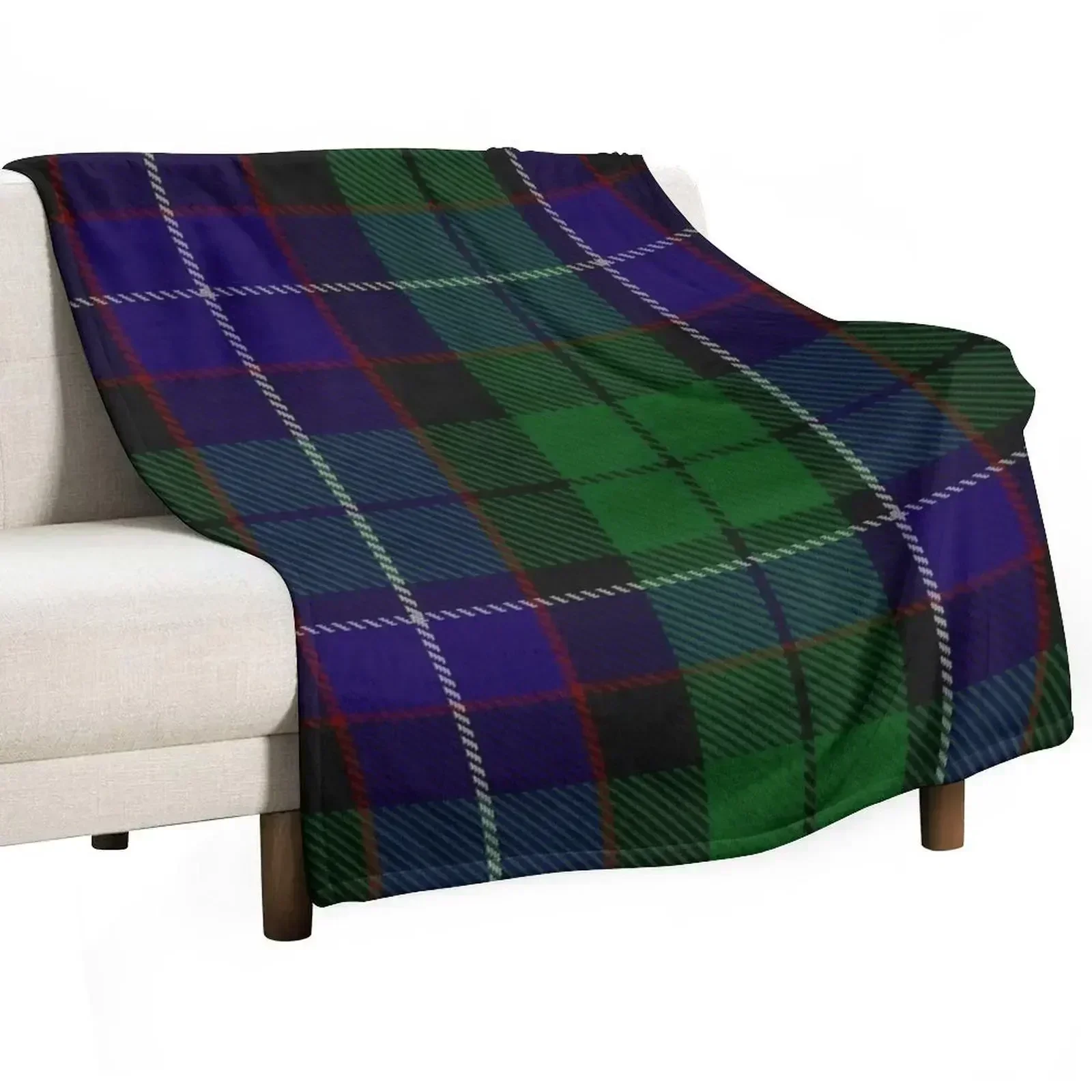 Clan Mitchell Tartan Throw Blanket warm winter Bed linens Large Flannel Fabric Soft Plush Plaid Luxury Blankets