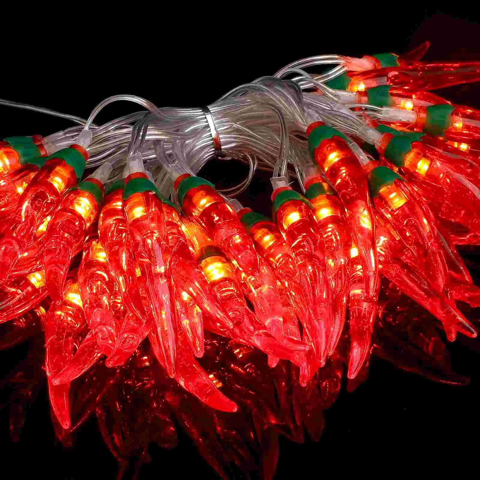 Chili String Light 5 Meter Long -operated Pepper Light Decoration for Party Patio Fence Deck Balcony Camping