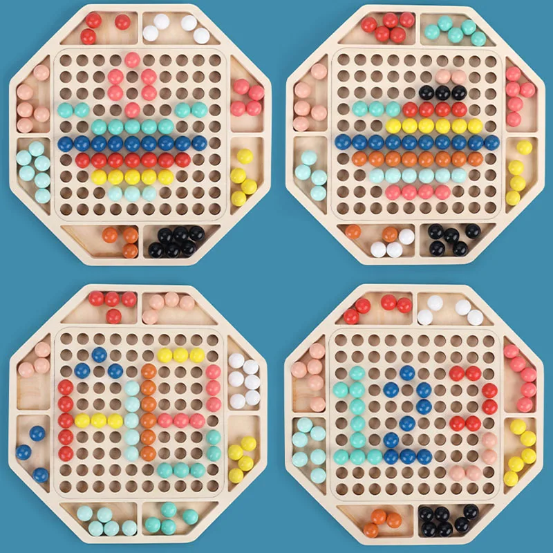 NUOVO cucchiaio educativo in legno Montessori in legno giocattoli precoci clip gioco di perline esercizio per bambini utilizzando puzzle di allenamento regali per bambini