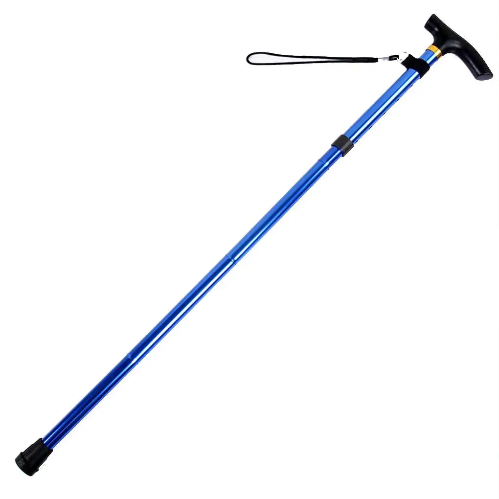 Adjustable Collapsible Canes Portable Walking Aid Sticks for Seniors with Cushion Handle for Outdoor Trekking Hiking