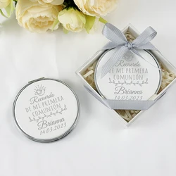 Communion Gifts for Guests Personalized Compact Mirrors with Boxes Communion Souvenirs Party Favors