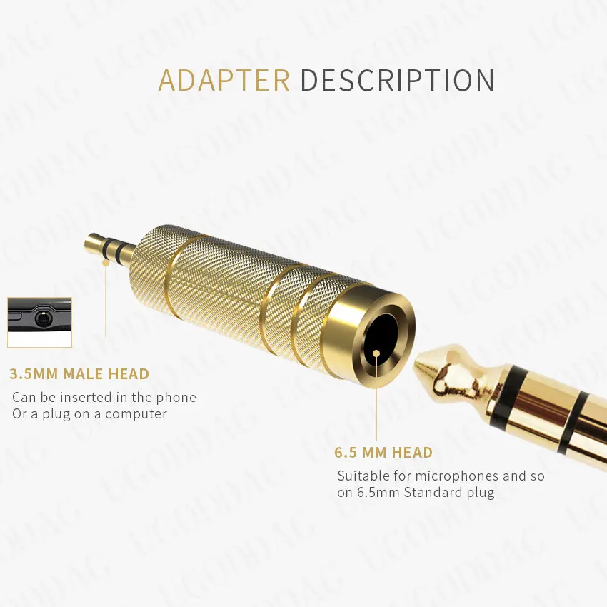 3.5mm Adapter Audio męski na 6.5mm Adapter żeński do telefonu komórkowego PC Notebook 3.5 wtyczka do 6.35 Jack głośnik Stereo AUXConverter