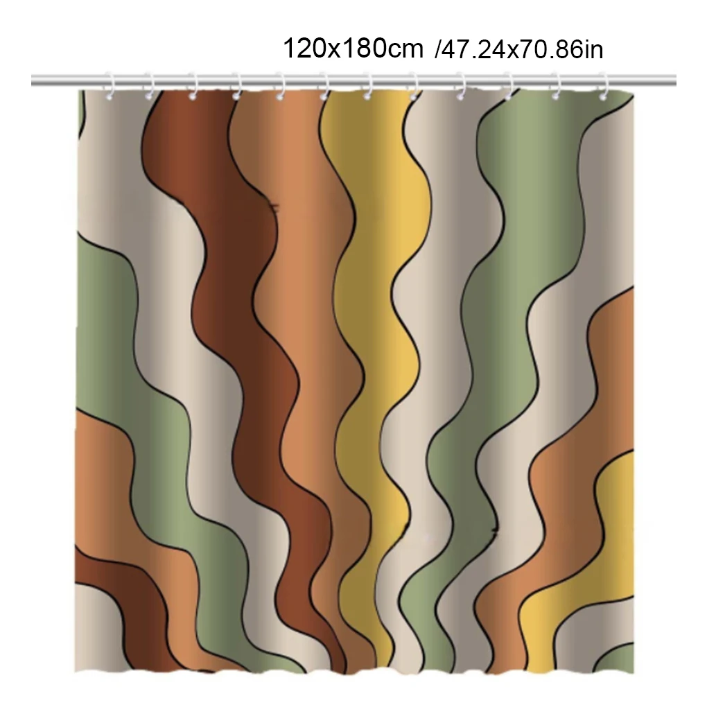 ستارة دش غير من خلال - طلاء مقاوم للماء، سميك للغاية، نسيج ناعم، مصنوع من البوليستر، 150 × 180 سم