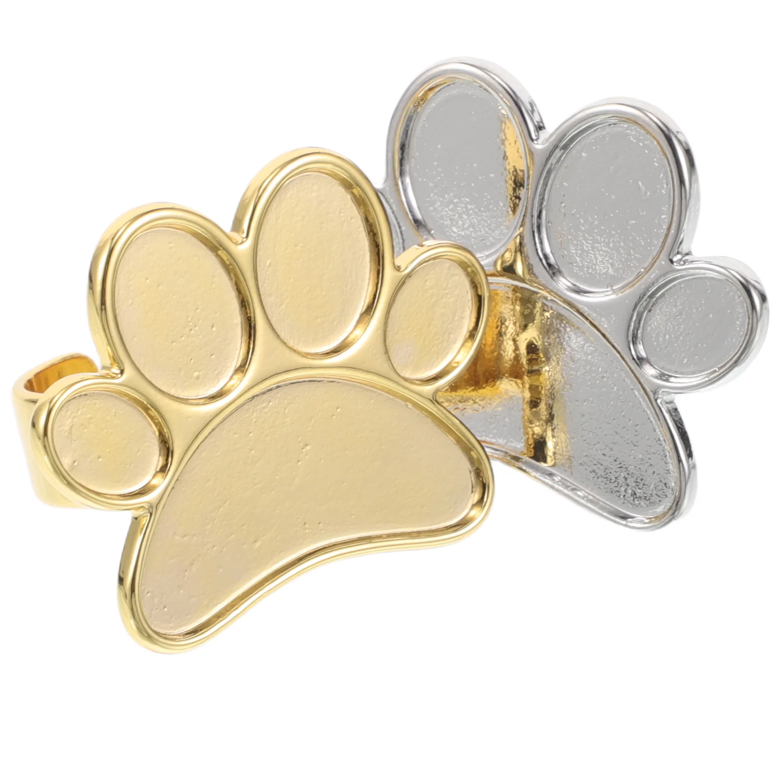 

2Pcs Metal Nail Art Ring Palette Wearable Polish Holder Multifunctional Display Stand for Salon Home Ring Palette