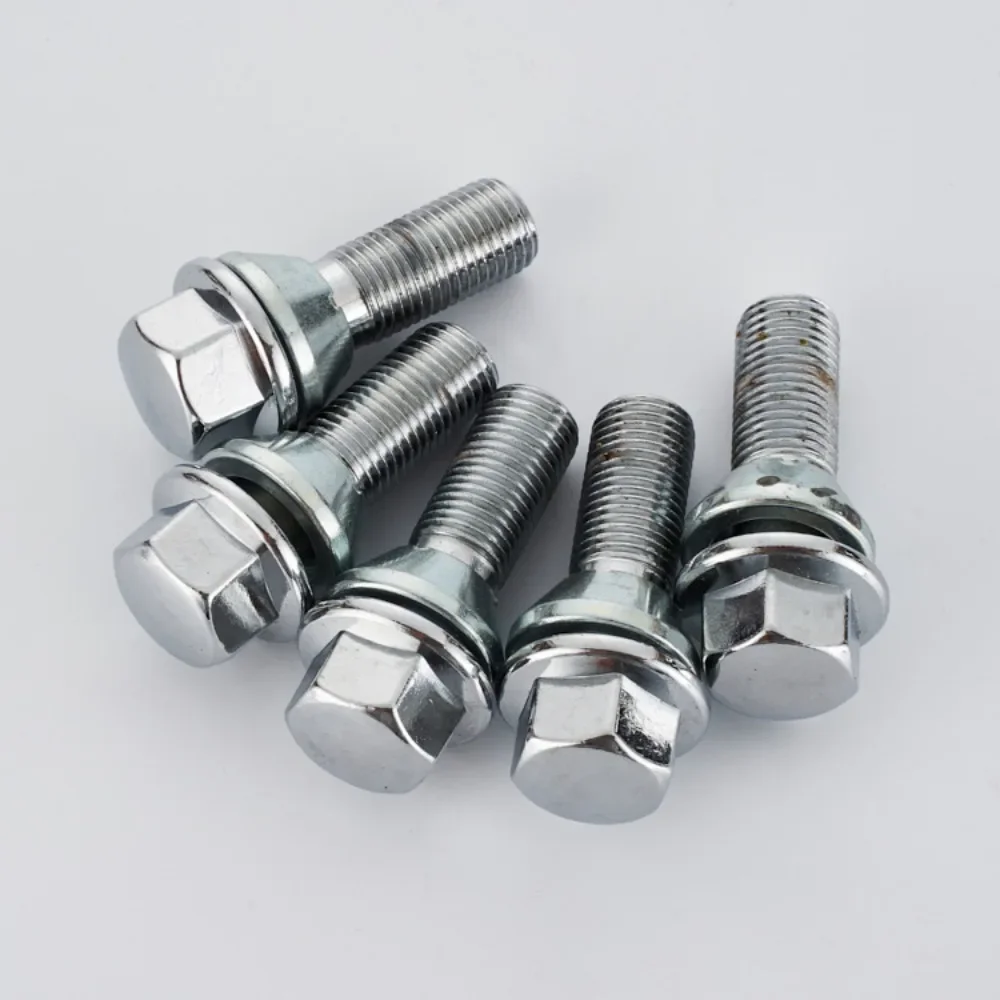 1pc Lug Bolt Wheel Hub Screw Suit for Volvo Series M14x1.5 Hex 19mm Lenght 60mm Thread Lenght 30mm