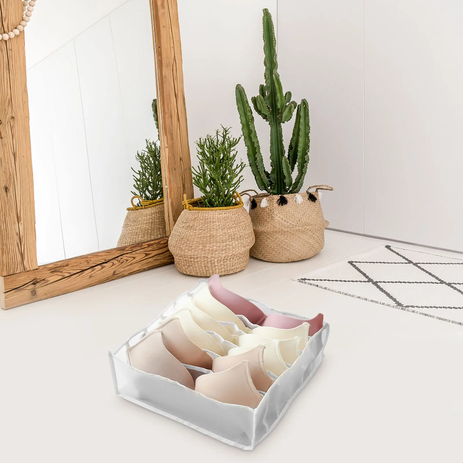 

3Pcs Underwear Closet Storage Organizer Drawer Dividers Bra Socks Storage Box Cabinet Clothes Organizer Bra Closet