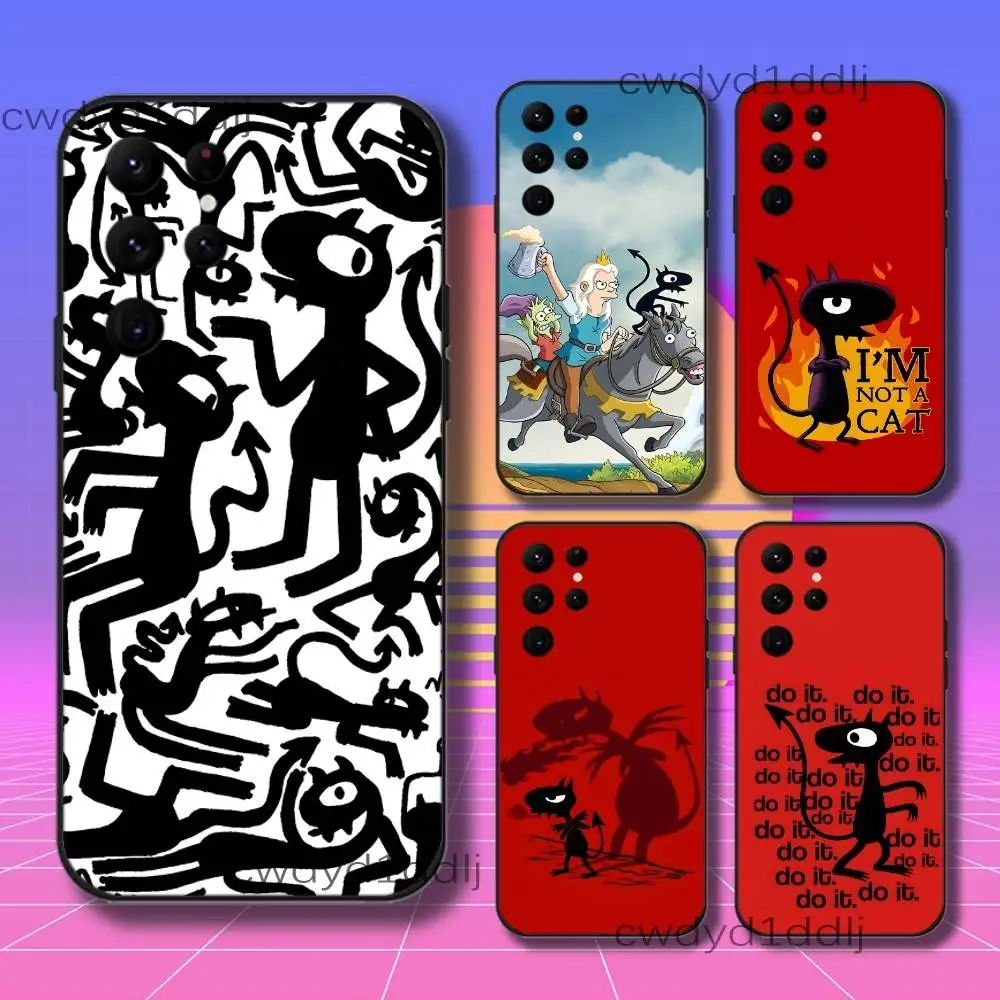 

D-Disenchantment Luci Phone Case For Samsung S10,S21,FE,S21 ,S26,S25,S24,S23,Ultra,S9,S22,Plus Black Shell Cover