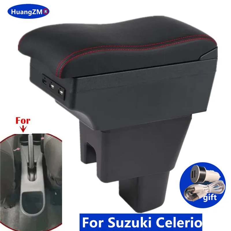 

For Suzuki Celerio Armrest box For Suzuki Celerio Car Armrest Center Storage box Interior Dedicated Retrofit Car Accessories