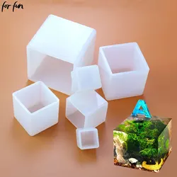 For fun Silicone Mold DIY Cube Crystal Epoxy Resin mold Candle Mould Wax Molds Clay Specimen dried flower ornament Mould