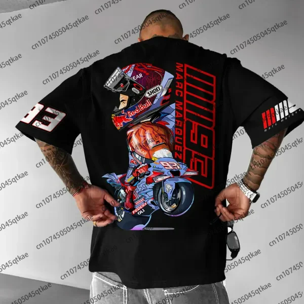 

2025 Summer New Outdoor Motorcycle No.93 Riding Jersey Men/Women Cool TShirt Top Oversized Motorcycle Breathable 3D Short Sleeve