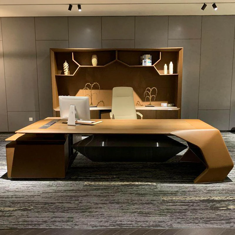 Luxury High-End Solid Wood Executive Office Desk Modern Design Modular Commercial Use Stylish