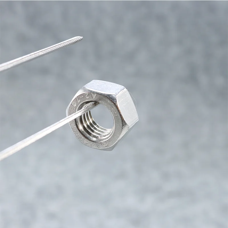 Mur Baut Heksagonal Baja Tahan Karat UNC 304 4-40 6-32 8-32 10-24 12-24 1/4-20 3/4-16 5/16 3/8 Inci Ulir Mur Heksagonal untuk Sekrup Baut