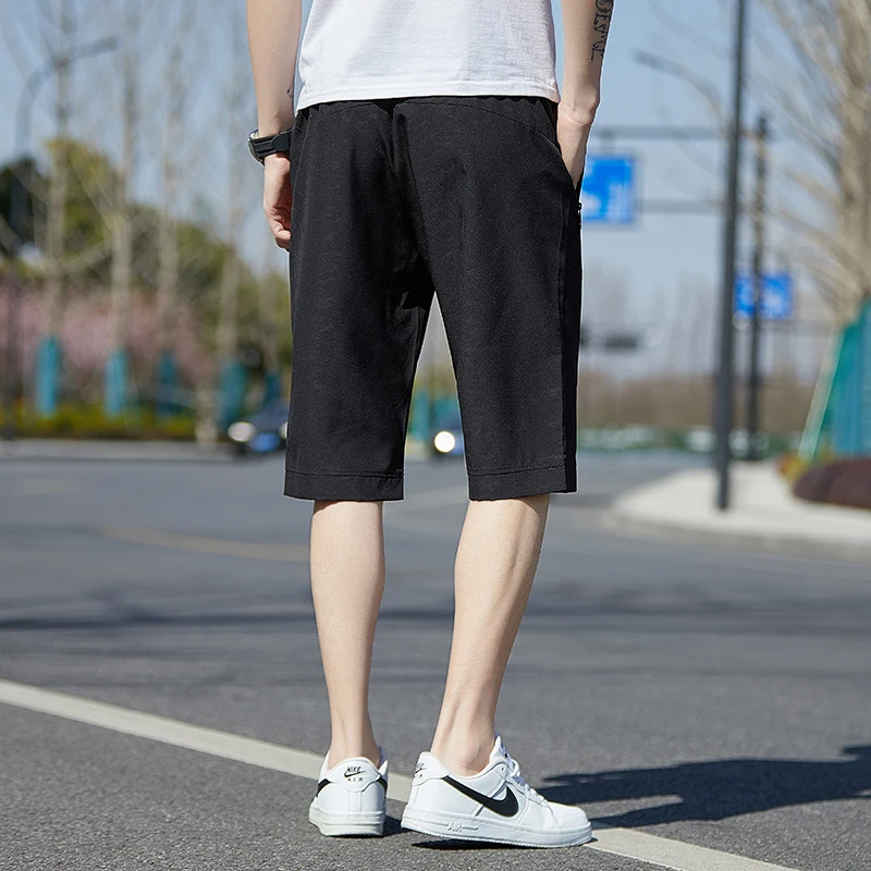 New Men'S Summer Running Sports Basketball Camouflage Shorts Korean Fashionable Casual Loose Ice Silk Quick Drying 7-Point Pants