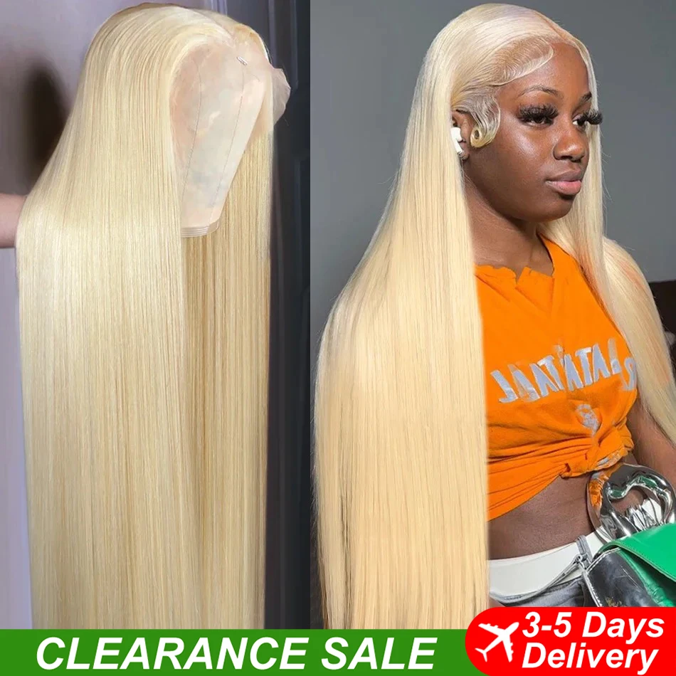 DACHIC 613 허니 블론드 13x6 HD 레이스 프론트 인모 가발, 컬러 본 스트레이트, 13x4 HD 투명 레이스 프론트 가발