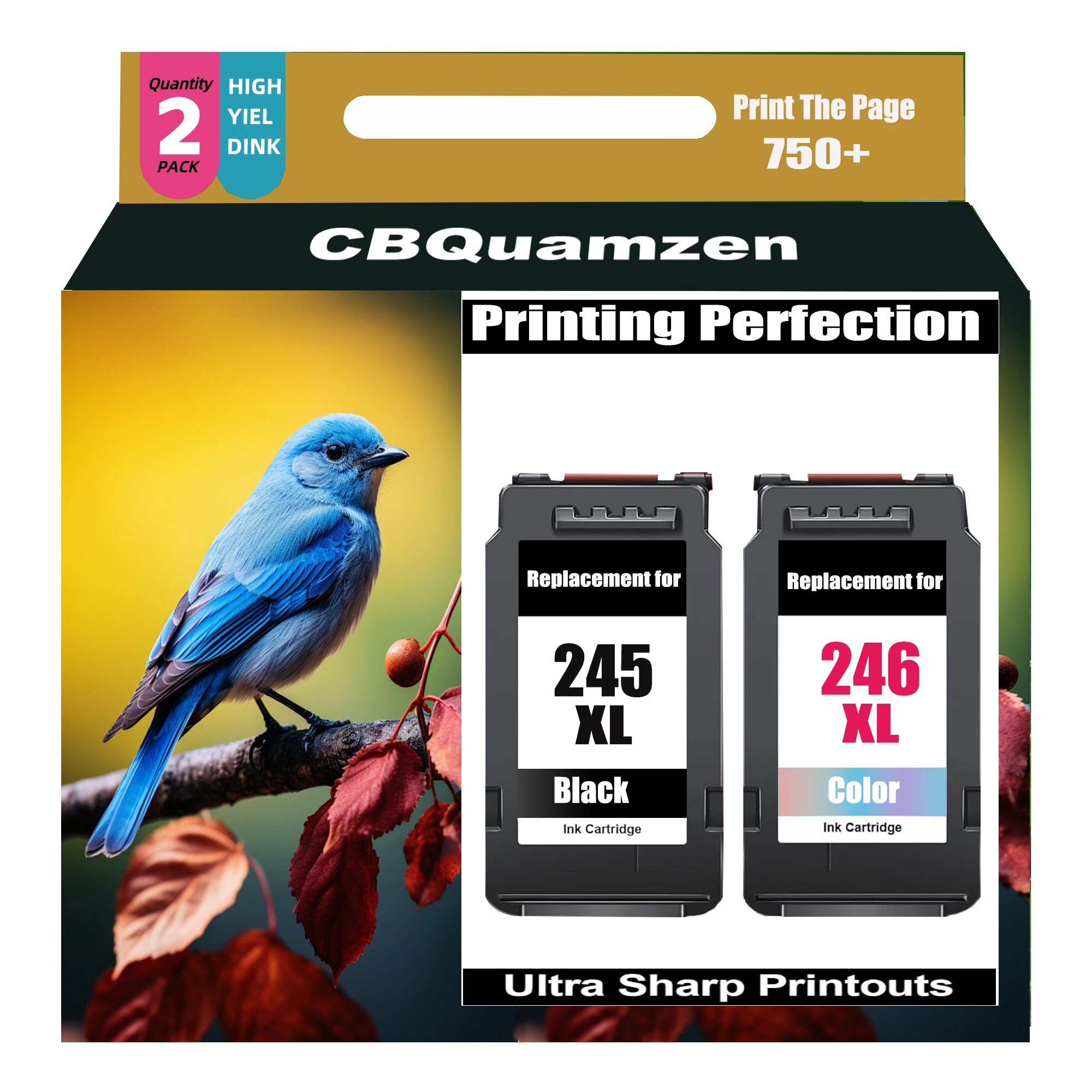 

245XL 246XL color Ink Cartridge Replacement for PG-245XL CL-246XL Combo Pack for compatible Pixma TR4520 TR4522 MG2522 MG2520