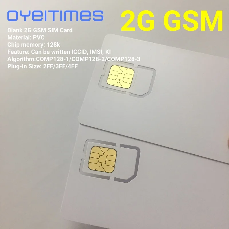 OYEITIMES 2G GSM SIM-карта Программируемая пустая 2G SIM-карта GSM SIM-карта ICCID IMSI PIN PUK ADM KI COMP128 Алгорит без OP/OPC