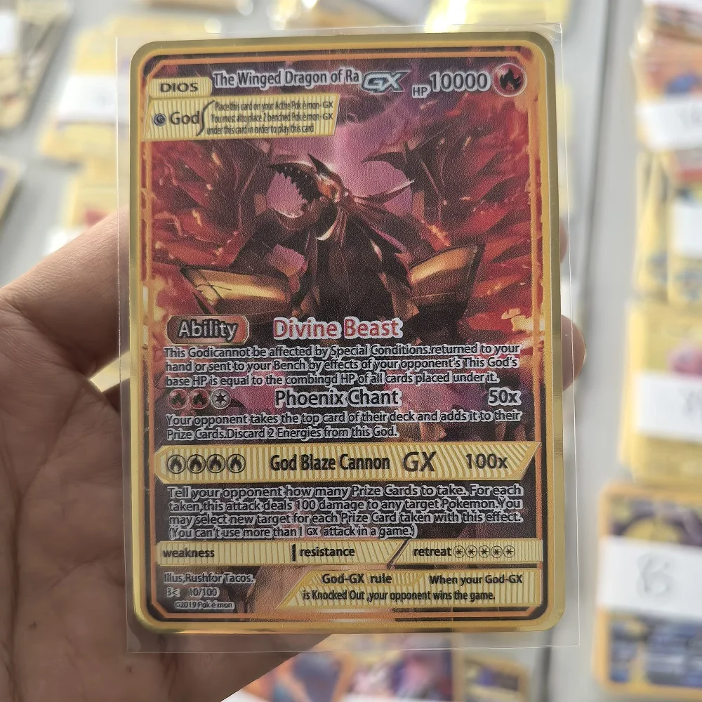 10000HP Charizard Vmax Pokemon-Karten Metall Englische Karte Arceus GX Vstar V Goldene Limitierte Kinder-Geschenkkarten Spiel Kampf Sammelkarten