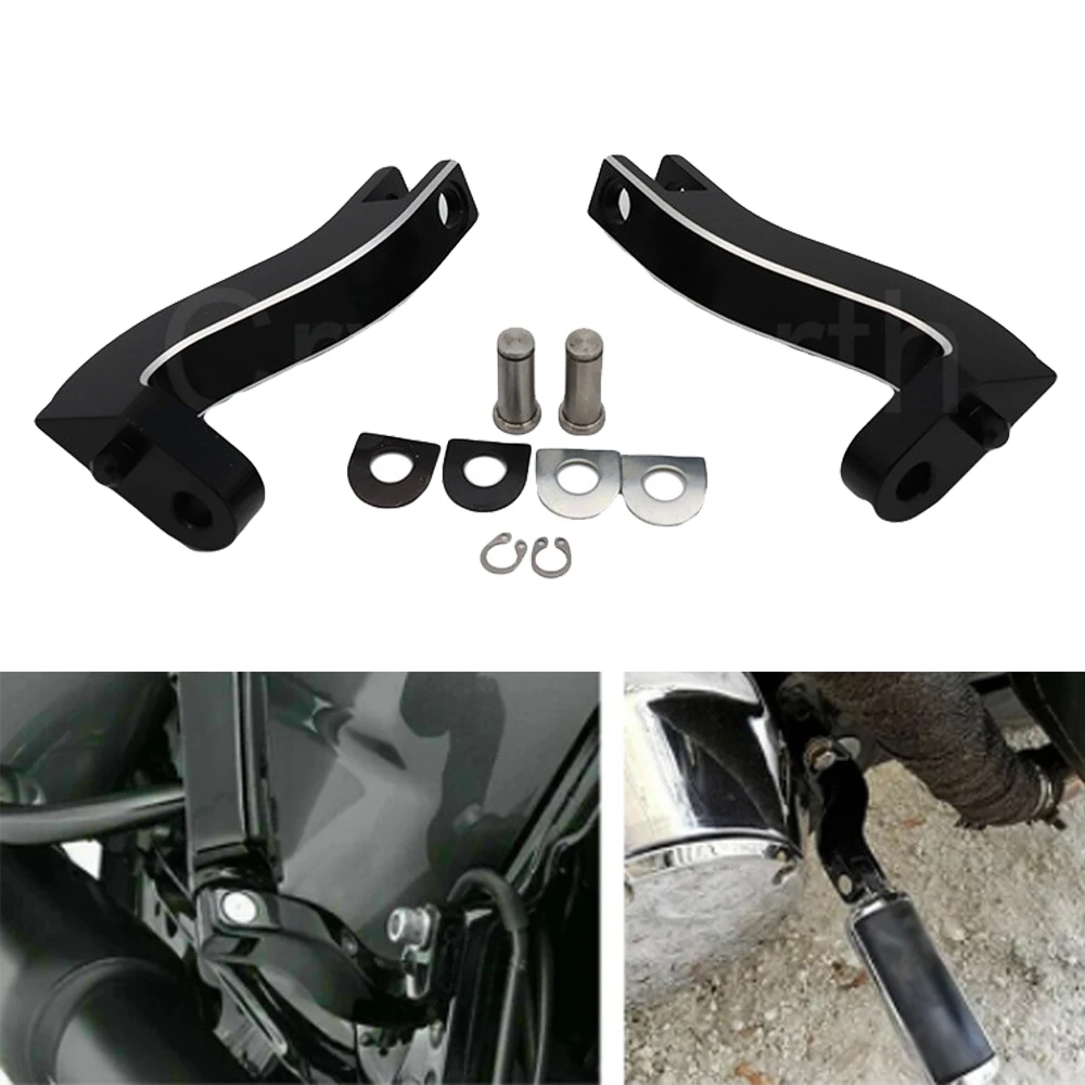 

Motorcycle Rear Foot Pegs Mount Bracket Passenger Footrest Mounting Kits For Harley Touring 93-16 Street Electra Glide Road King