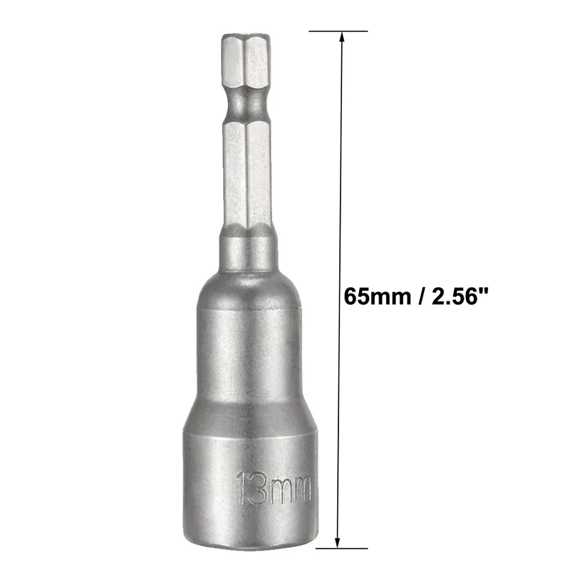 2 pz 13mm prese esagonali manicotto ugelli dado Driver 1/4 "cambio rapido codolo esagonale cacciavite magnetico Set utensili manuali chiavi a bussola