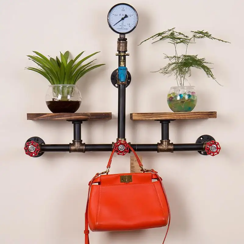 

Настенная полка-стеллаж в индустриальном стиле «Американский кантри» для книг и декора, креативная перегородка для хранения