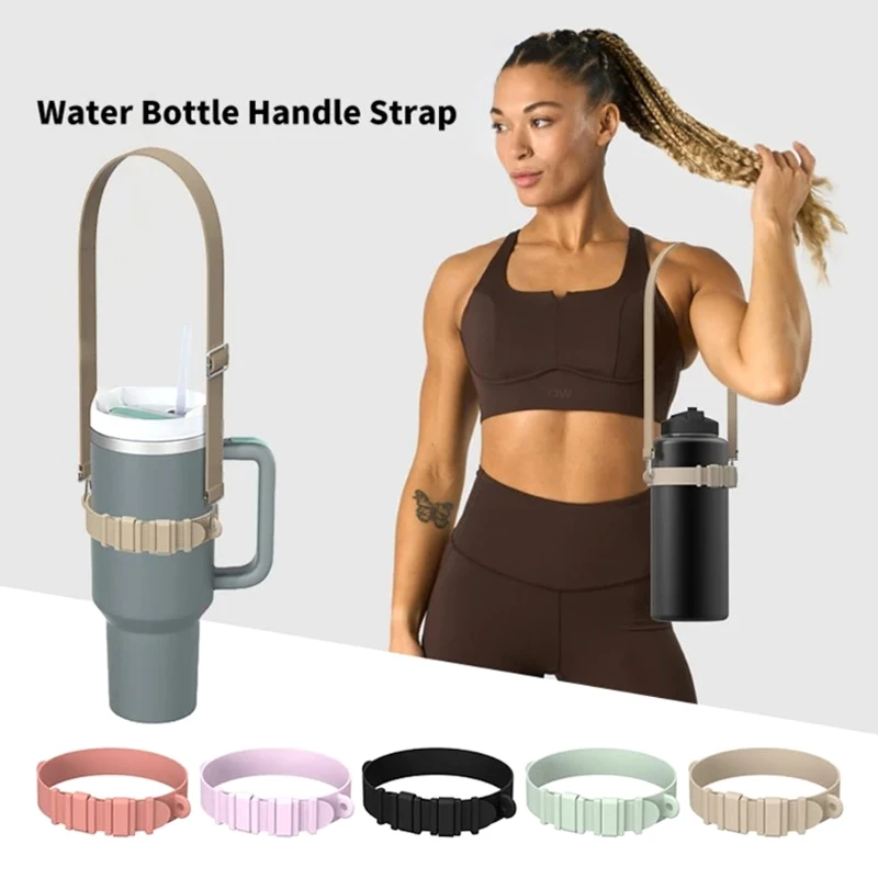 Universal verstellbarer Getränke halter Ring Outdoor Silikon Wasser flasche Trage gurt Set