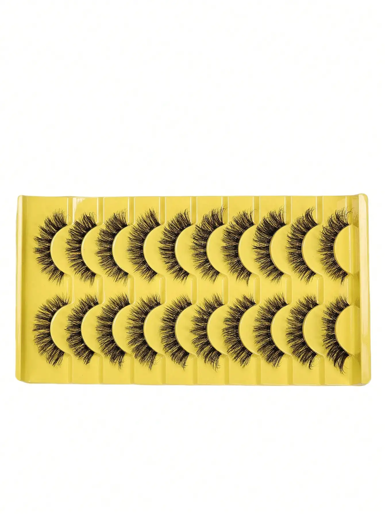 Natürliche, flauschige, wispy Wimpern, 3D-Volumen-Streifenwimpern, D-Curl, künstliche Wimpern mit transparentem Band, Augenwimpern – Detail 5