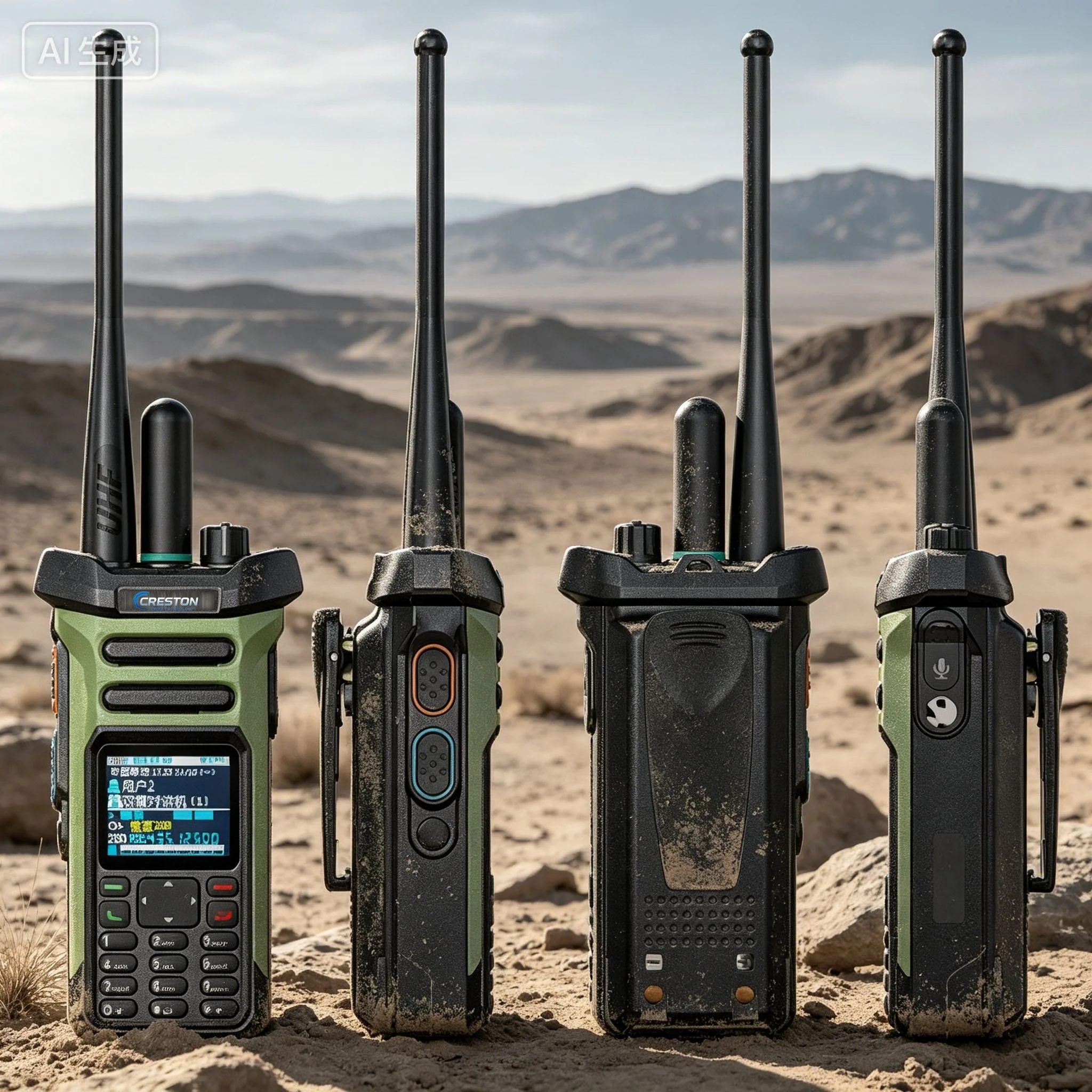 CRESTON GD3288F 10W Dual Mode 4G POC Walkie Talkie + UHF 350-520MHz 200CH Type-C Two-Way Radio for Outdoor Global-PTT