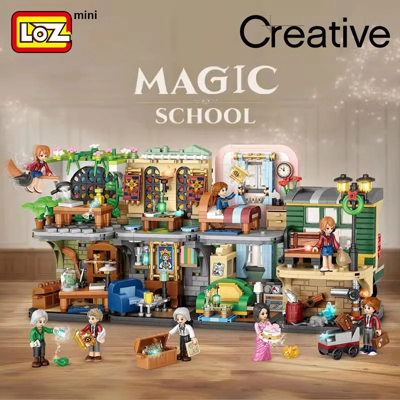 

LOZ Building Blocks Magic Academy Street View Mini Small Particle Assembled Toys Puzzle Girls Boys