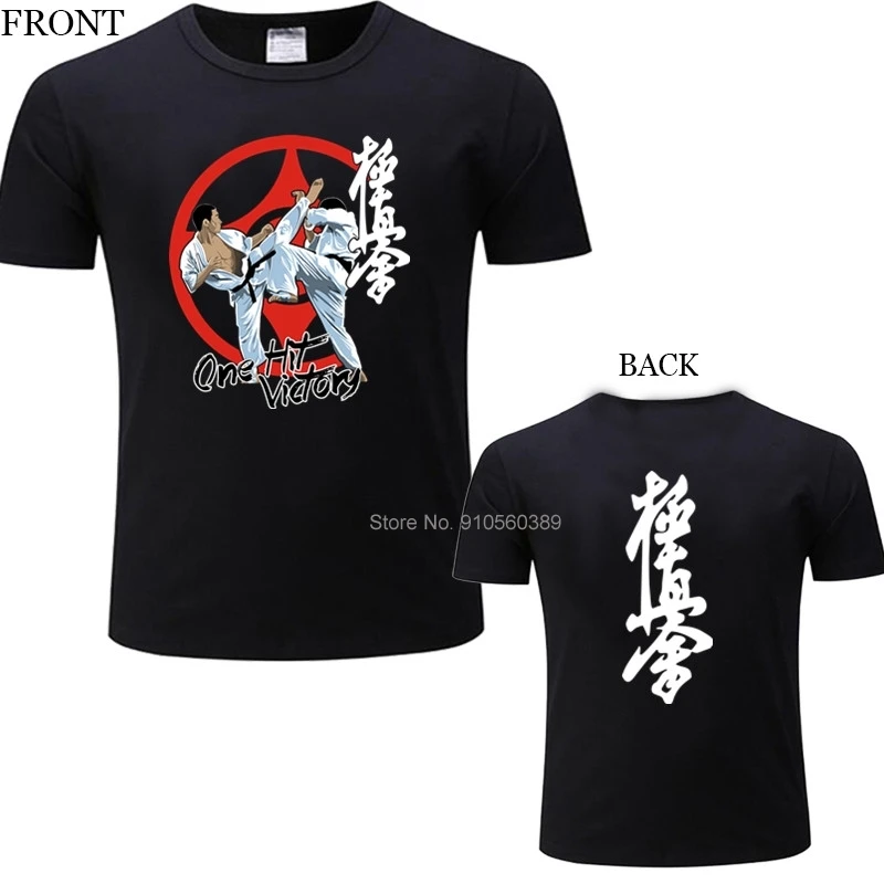 Kyokushinkai Kyokushin футболка Kai Kan Karate футболка One Hit Kill Mma Mix Martial Art Хлопковая футболка мужская футболка евро размер