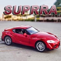 1:32 SUPRA COROLLA Miniature Model Car Toys Alloy Diecast Sound Light Doors Opened Pull Back Ornament Vehicles for Kids Gifts