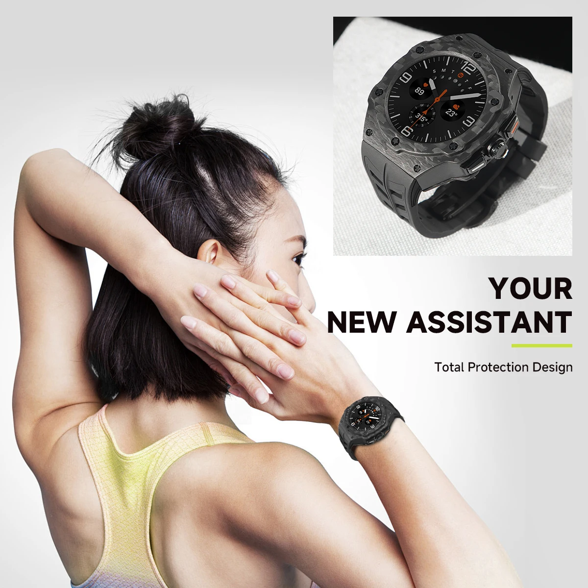 الفاخرة لساعة سامسونج جالاكسي الترا 2025 تعديلات ألياف الكربون حزام لساعة جالاكسي 7 الترا المطاط الفرقة الملحقات