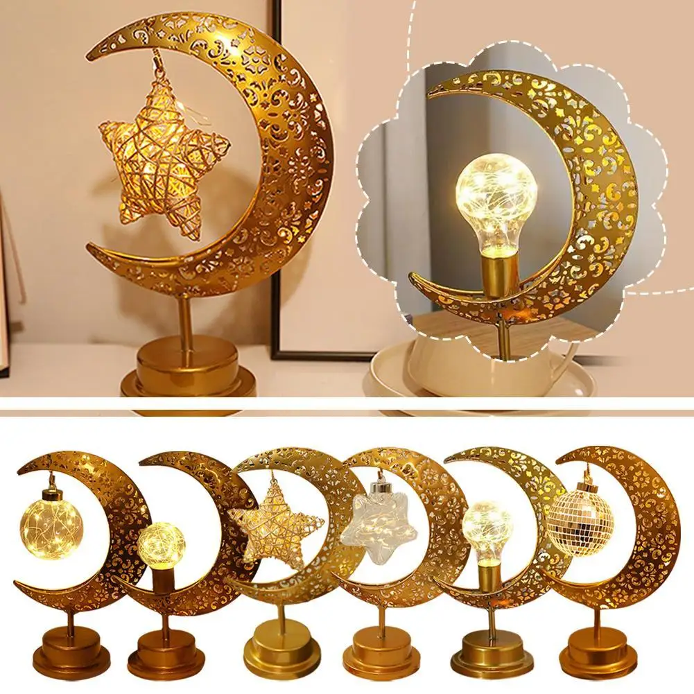 

Moon Lamp, Ramadan Decorations for Home, Eid Mubarak Decorations Crescent Moon Night Light USB, for Home Party Bedroom Table