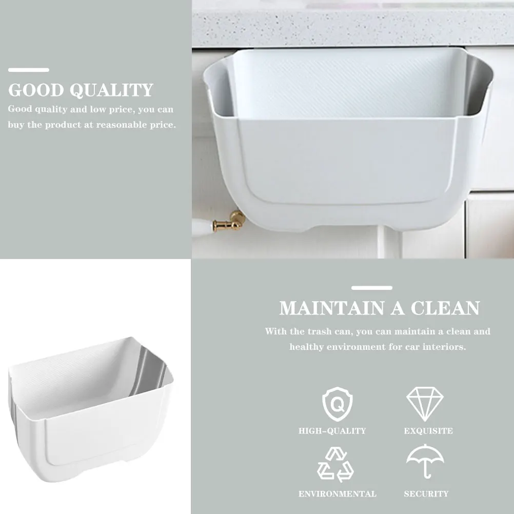 

1 pc Rear Seat Box Durable Plastic Hanging Trash Can For Car Home Household Item Storage Rack Car Storage Container